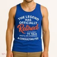 The Legend Has Retired Men Officer Officially Retirement Tank Top thumb 3