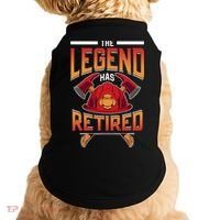 The Legend Has Retired Firefighter Fire Fighter Retirement Doggie Tank thumb 0