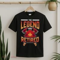 The Legend Has Retired Firefighter Fire Fighter Retirement T-Shirt thumb 2