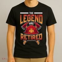 The Legend Has Retired Firefighter Fire Fighter Retirement T-Shirt thumb 3