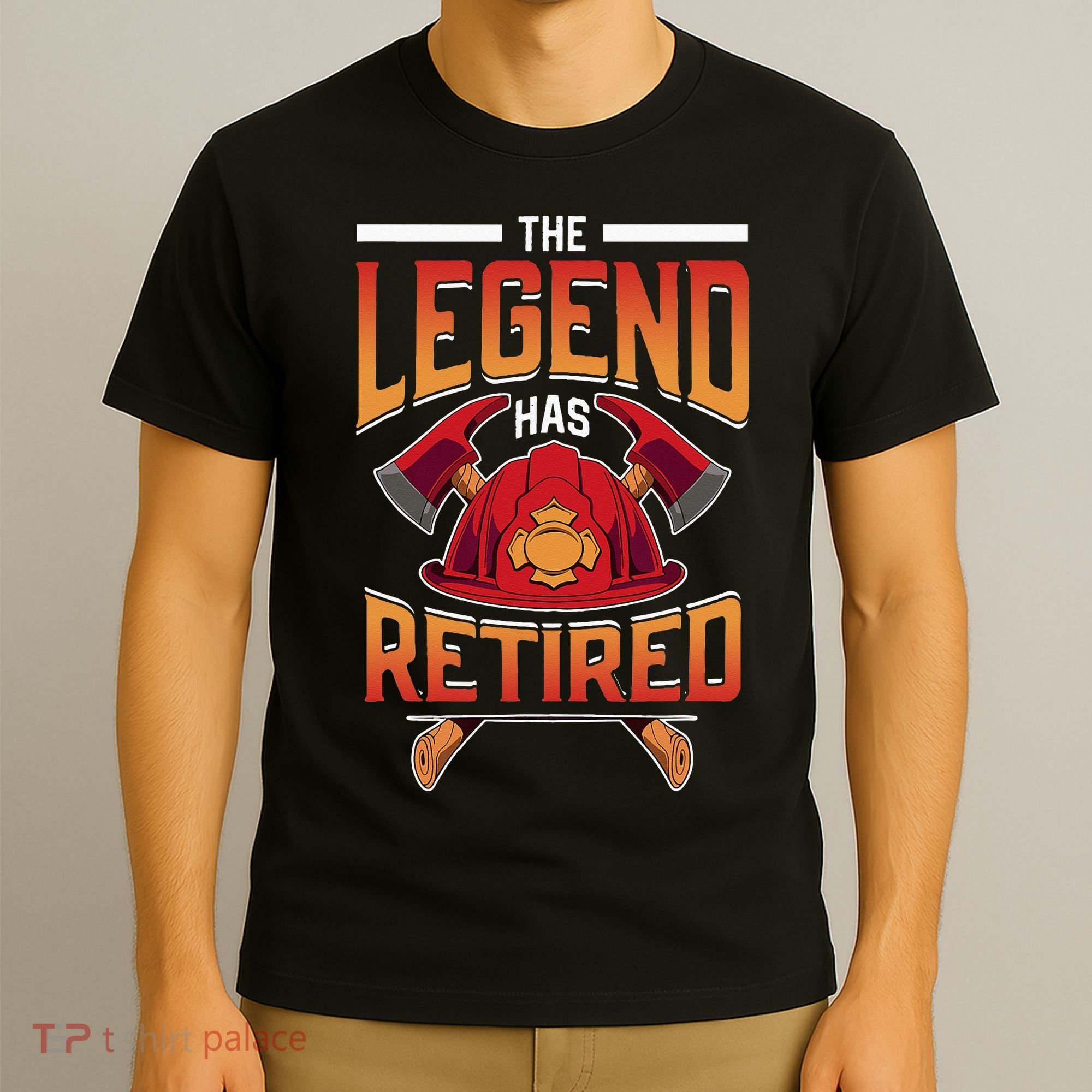 The Legend Has Retired Firefighter Fire Fighter Retirement T-Shirt
