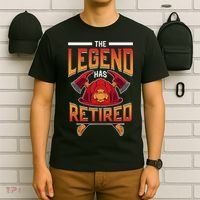 The Legend Has Retired Firefighter Fire Fighter Retirement T-Shirt thumb 6