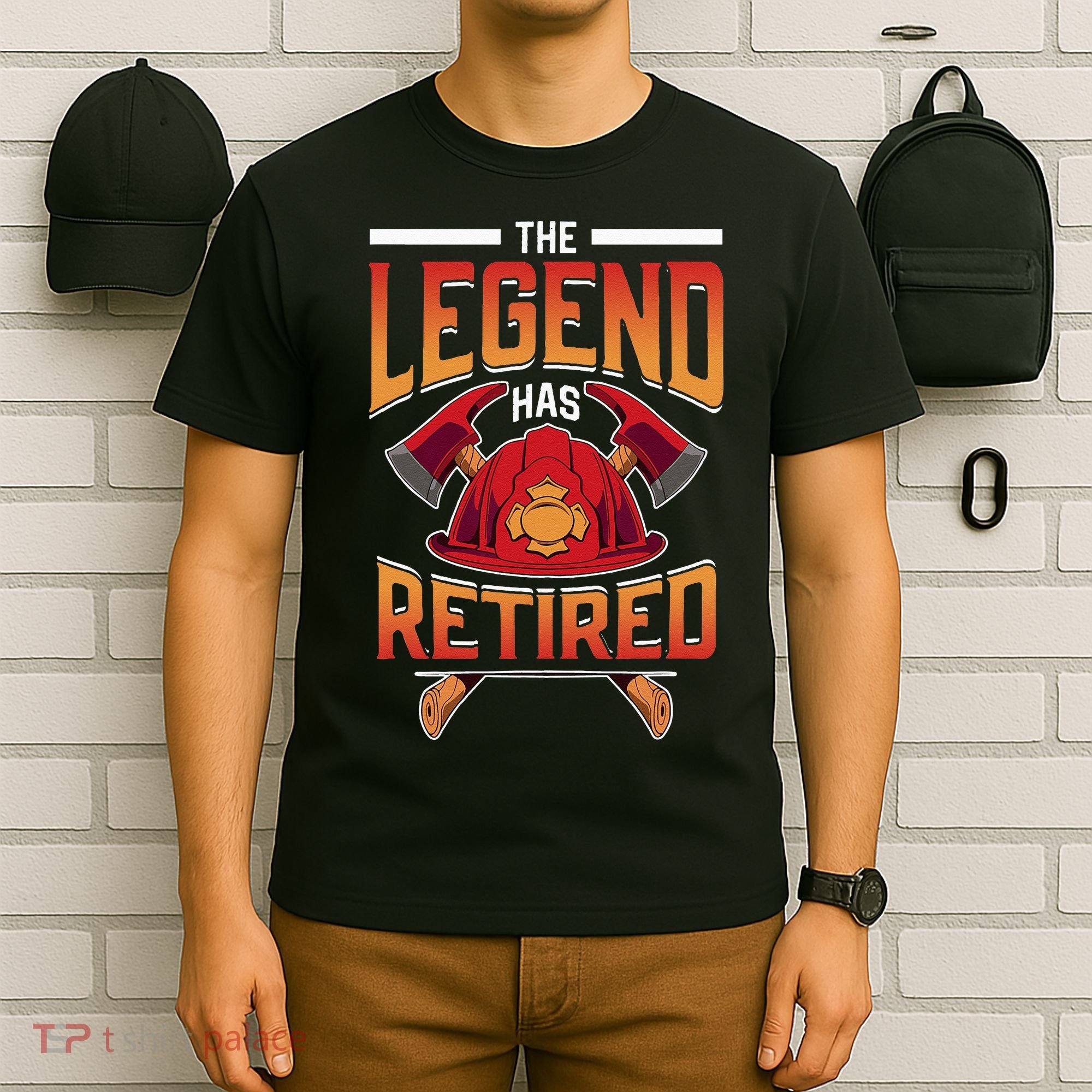 The Legend Has Retired Firefighter Fire Fighter Retirement T-Shirt