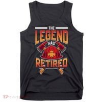 The Legend Has Retired Firefighter Fire Fighter Retirement Tank Top thumb 0