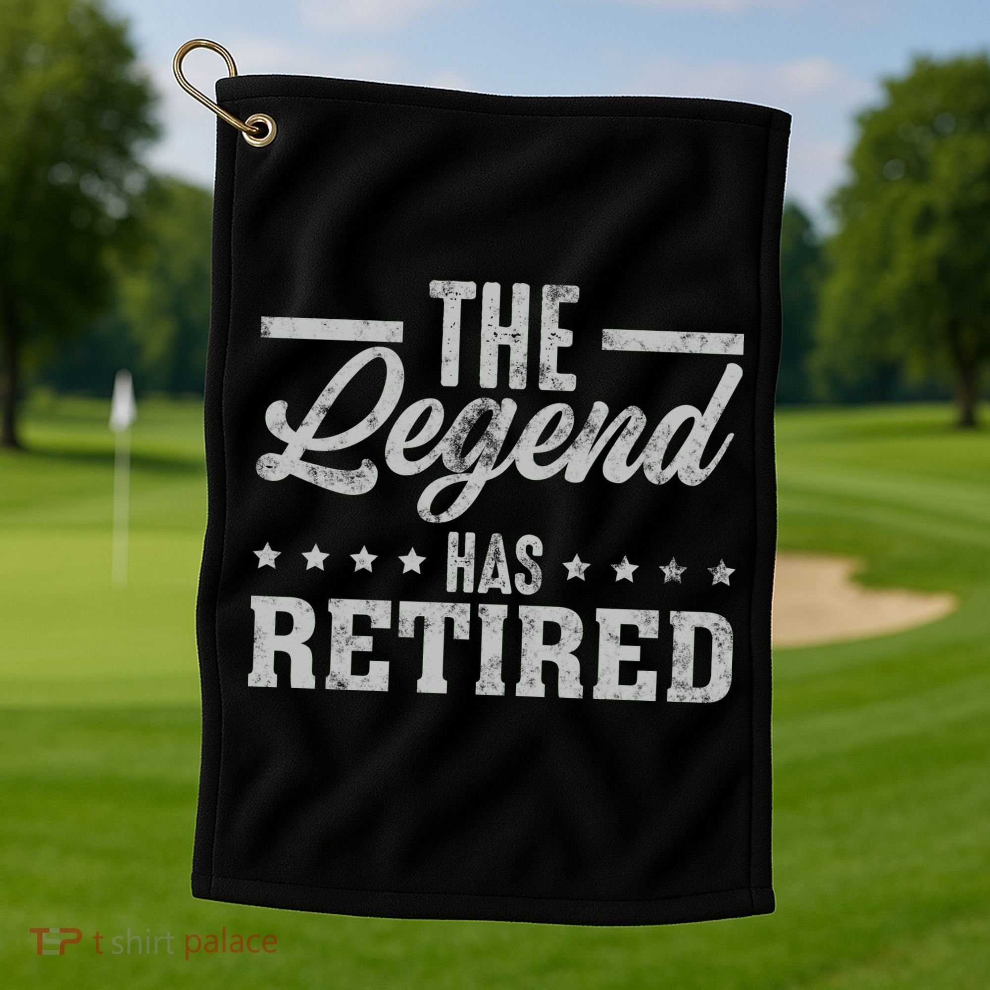 The Legend Has Retired Funny Cool Retirement Gift Golf Towel