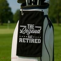 The Legend Has Retired Funny Cool Retirement Gift Golf Towel thumb 2
