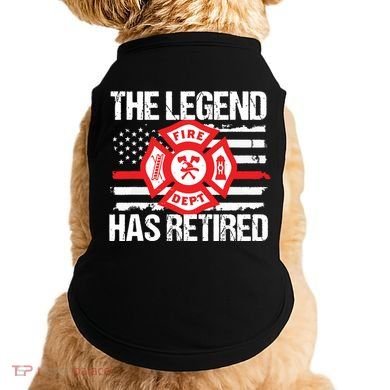 The Legend Has Retired Firefighter Retirement Party Gift Doggie Tank
