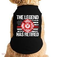 The Legend Has Retired Firefighter Retirement Party Gift Doggie Tank thumb 0