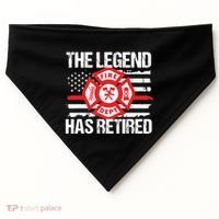 The Legend Has Retired Firefighter Retirement Party Gift USA-Made Doggie Bandana thumb 0