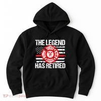 The Legend Has Retired Firefighter Retirement Party Gift Hoodie thumb 0