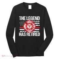 The Legend Has Retired Firefighter Retirement Party Gift Long Sleeve Shirt thumb 0