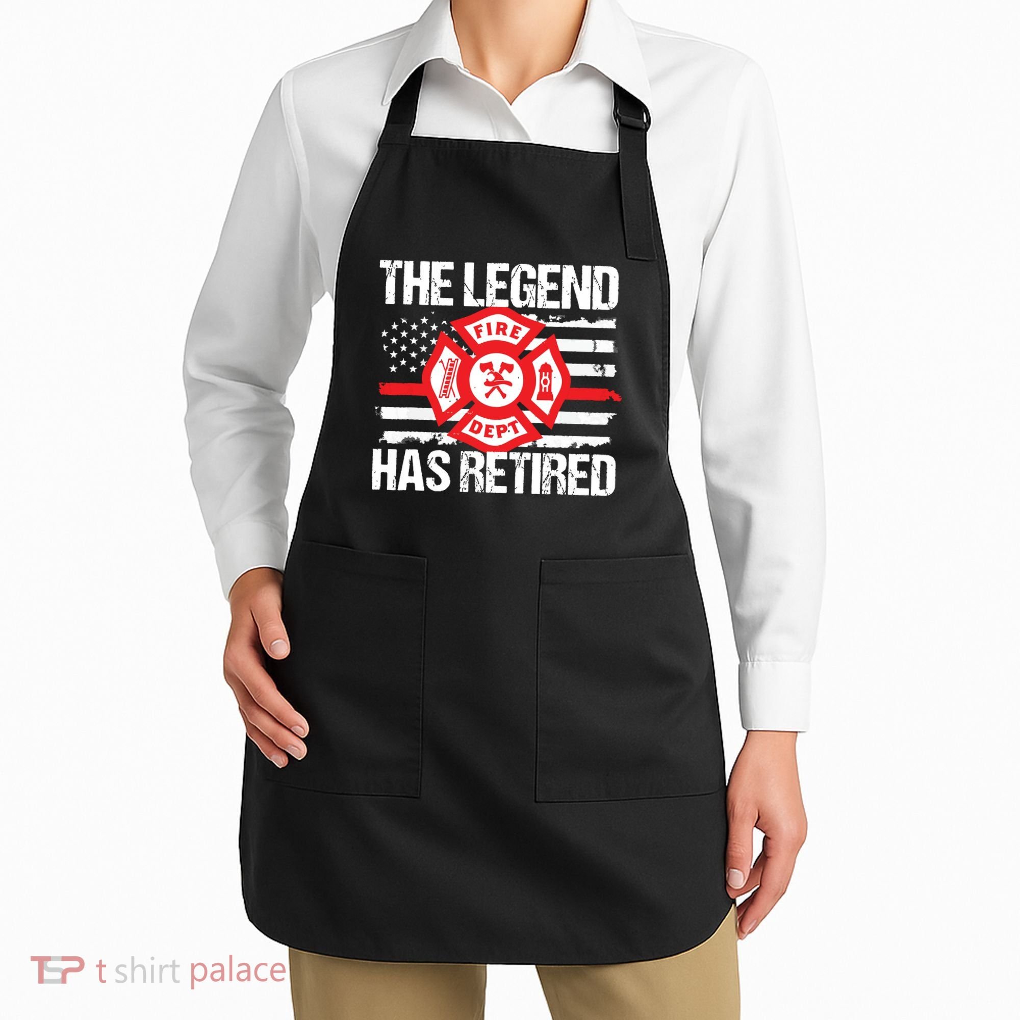 The Legend Has Retired Firefighter Retirement Party Gift Apron