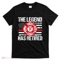 The Legend Has Retired Firefighter Retirement Party Gift T-Shirt thumb 0