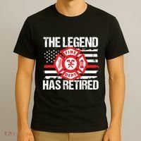 The Legend Has Retired Firefighter Retirement Party Gift T-Shirt thumb 3