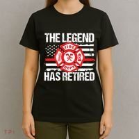 The Legend Has Retired Firefighter Retirement Party Gift T-Shirt thumb 4