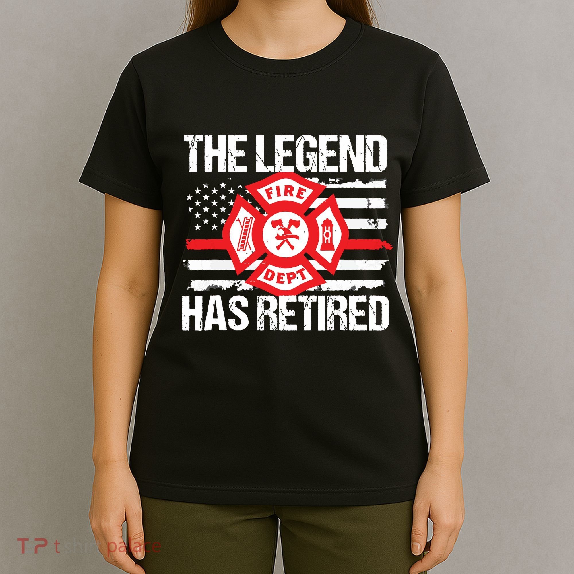 The Legend Has Retired Firefighter Retirement Party Gift T-Shirt