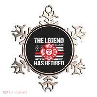 The Legend Has Retired Firefighter Retirement Party Gift Ornament thumb 0