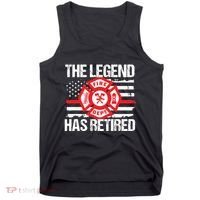 The Legend Has Retired Firefighter Retirement Party Gift Tank Top thumb 0