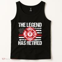 The Legend Has Retired Firefighter Retirement Party Gift Tank Top thumb 2