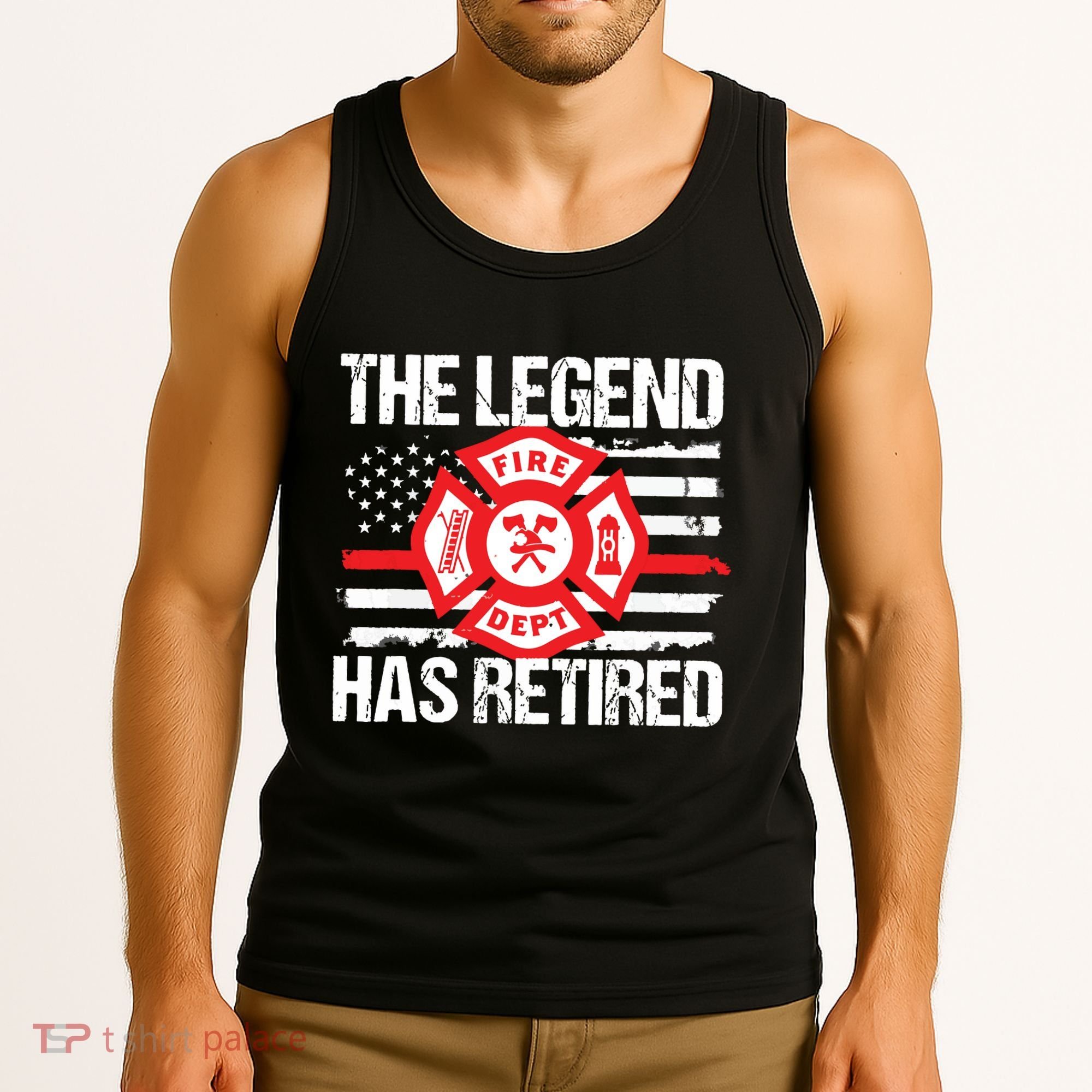 The Legend Has Retired Firefighter Retirement Party Gift Tank Top