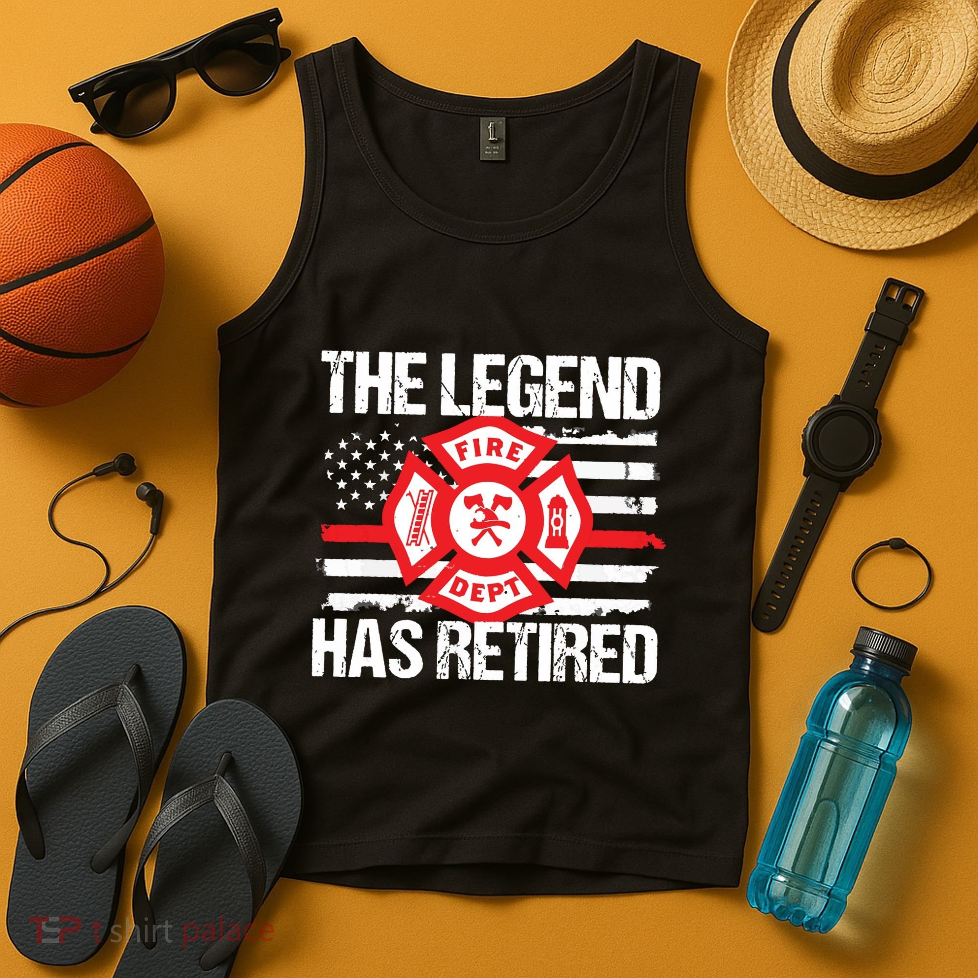 The Legend Has Retired Firefighter Retirement Party Gift Tank Top