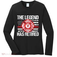 The Legend Has Retired Firefighter Retirement Party Gift Women's Long Sleeve Shirt thumb 0