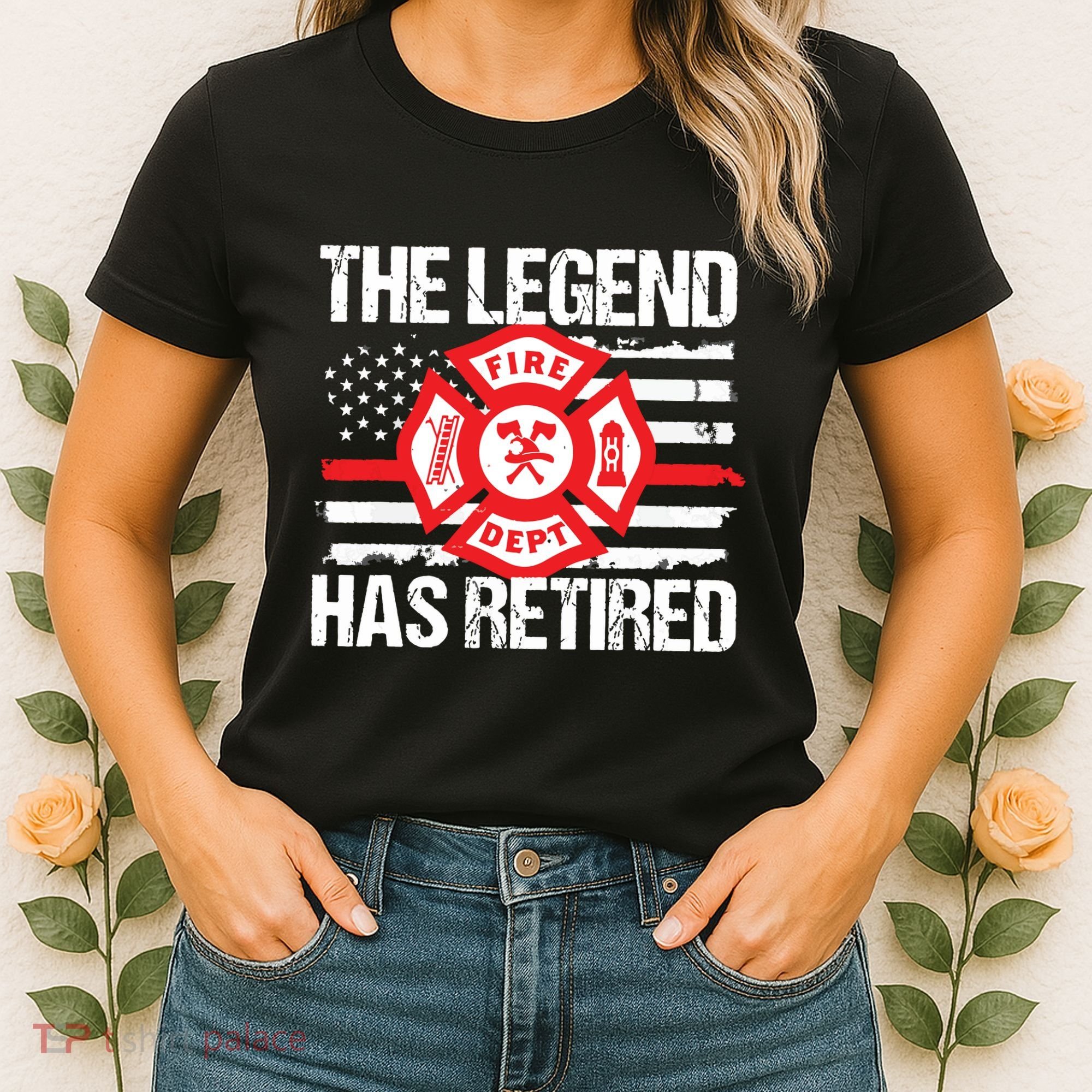 The Legend Has Retired Firefighter Retirement Party Gift Women's T-Shirt