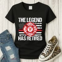 The Legend Has Retired Firefighter Retirement Party Gift Women's T-Shirt thumb 3