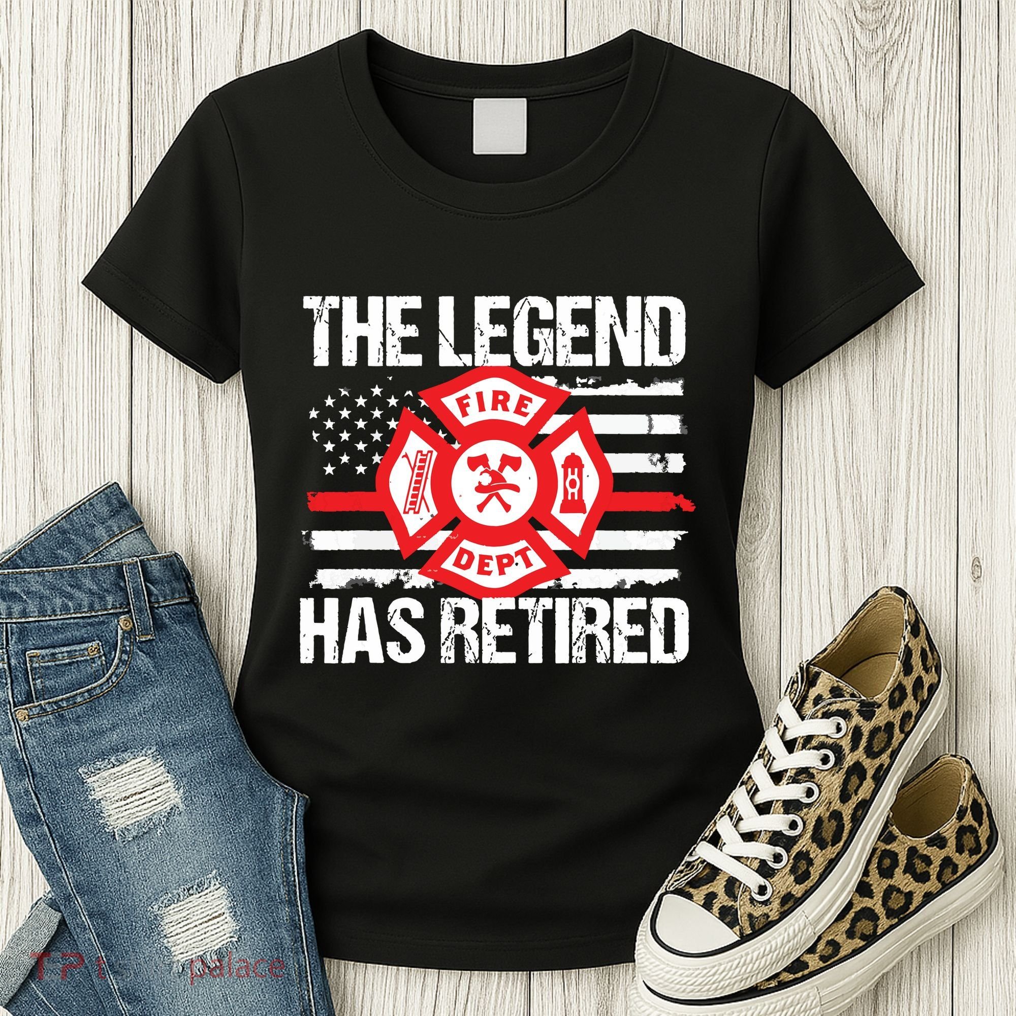 The Legend Has Retired Firefighter Retirement Party Gift Women's T-Shirt