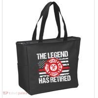 The Legend Has Retired Firefighter Retirement Party Gift Tote Bag thumb 2