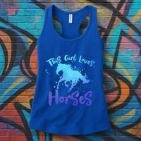 This Loves Horses Horseback Riding Equestrian Rider Mom Gift Women's Tank Top thumb 3
