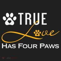 True Love Has Four Paws Funny Dogs Cats Valentine Gift Beanie thumb 2