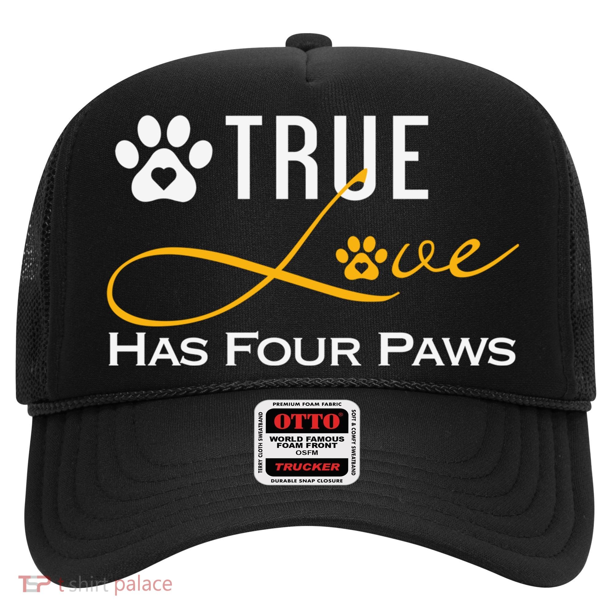 True Love Has Four Paws Funny Dogs Cats Valentine Gift Hat