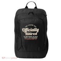 The Legend Has Officially Retired Tee Funny Retirement City Backpack thumb 0
