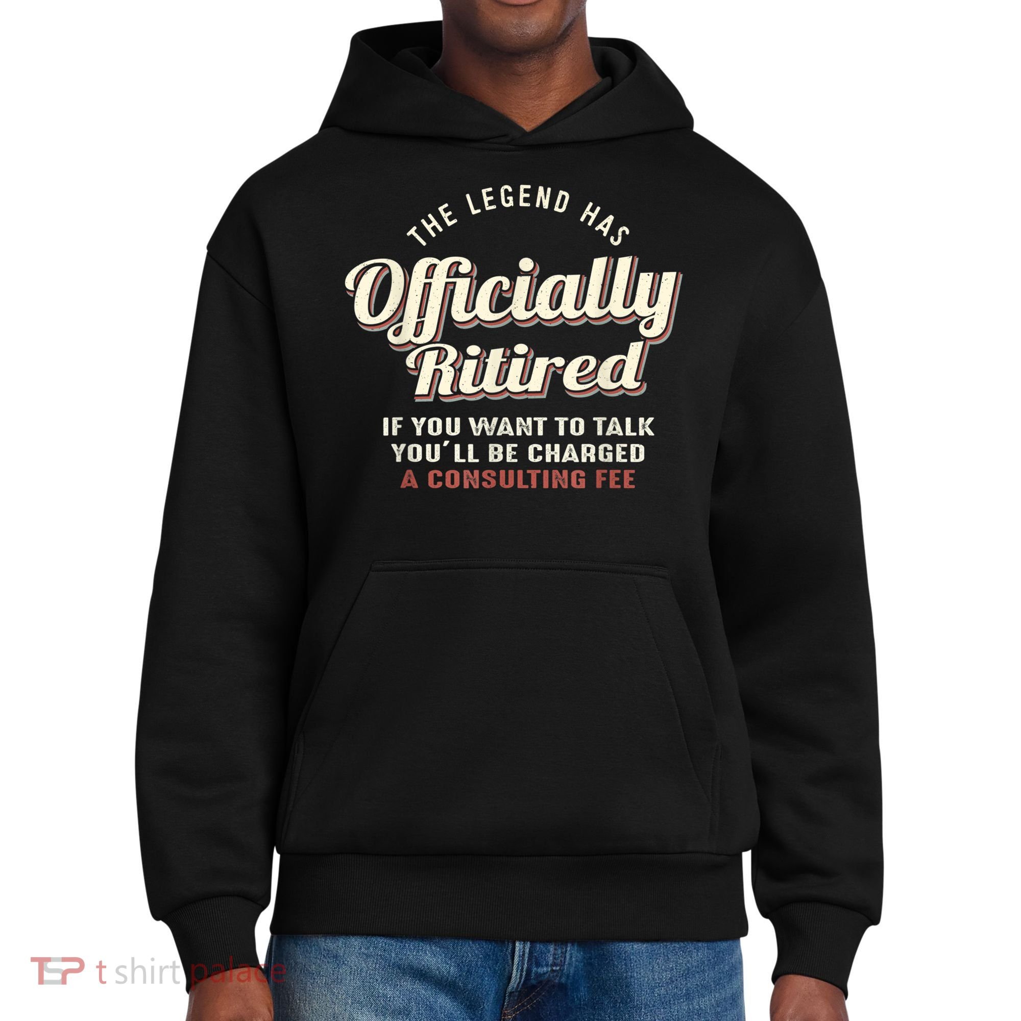 The Legend Has Officially Retired Tee Funny Retirement District V.I.T. Heavyweight Hoodie
