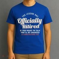 The Legend Has Officially Retired Tee Funny Retirement T-Shirt thumb 3
