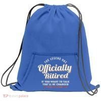 The Legend Has Officially Retired Tee Funny Retirement Sweatshirt Cinch Pack Bag thumb 0
