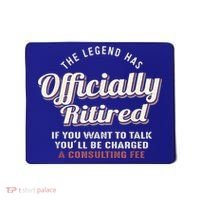 The Legend Has Officially Retired Tee Funny Retirement Mousepad thumb 0
