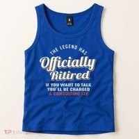 The Legend Has Officially Retired Tee Funny Retirement Tank Top thumb 2