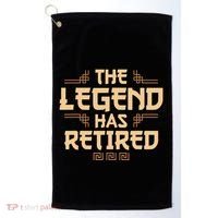 The Legend Has Retired Retirement Humor Golf Towel thumb 0