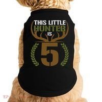 This Little Hunter Is 5 Years Old 5th Birthday Deer Hunter Doggie Tank thumb 0