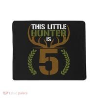 This Little Hunter Is 5 Years Old 5th Birthday Deer Hunter Mousepad thumb 0