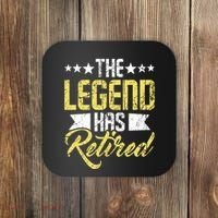 The Legend Has Retired Retirement Retiree Pension Retiring Coaster thumb 0