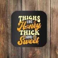 Thighs Like Honey Thick And Sweet Thick Thighs Coaster thumb 0