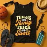 Thighs Like Honey Thick And Sweet Thick Thighs Tank Top thumb 4