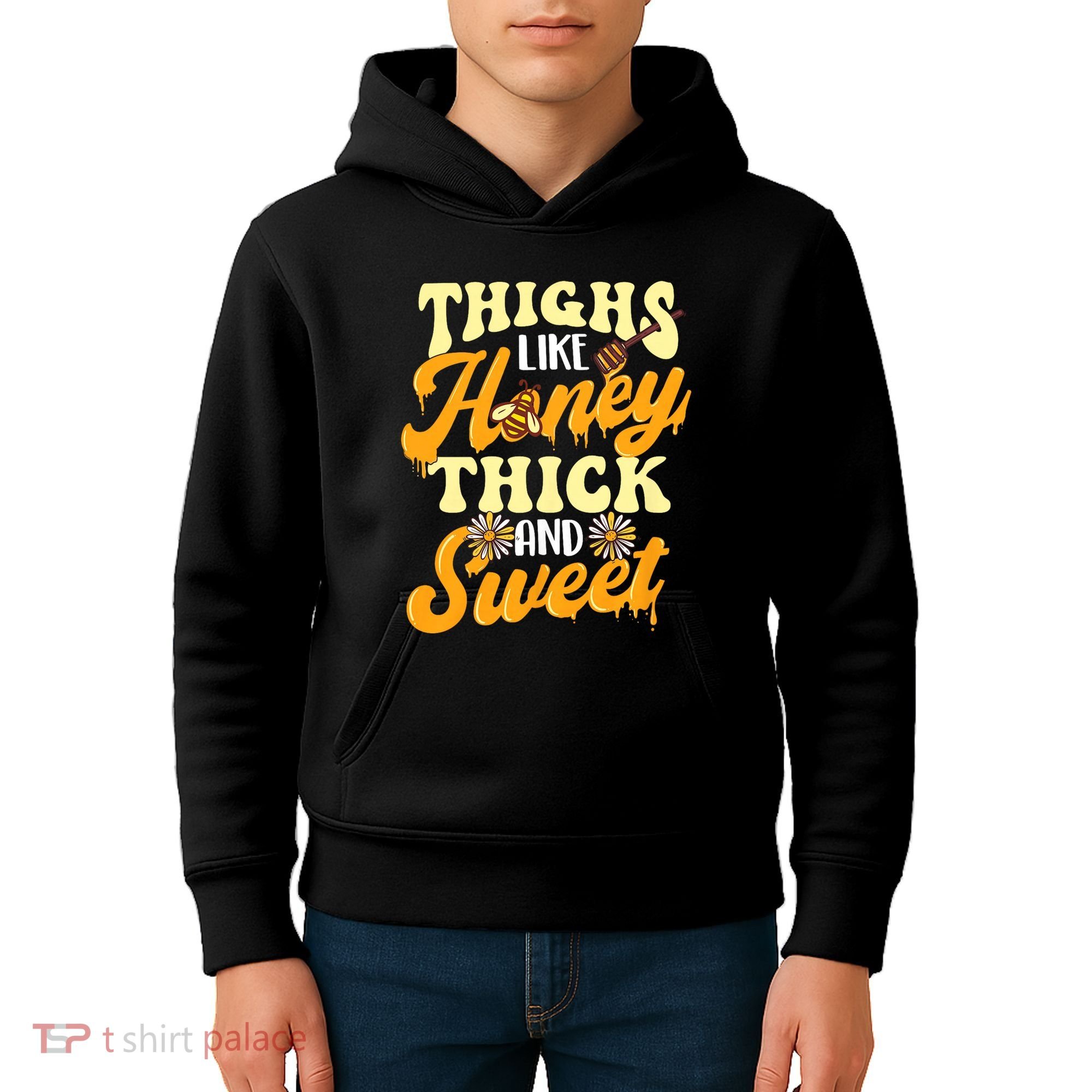 Thighs Like Honey Thick And Sweet Thick Thighs Kids Hoodie