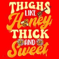 Thighs Like Honey Thick And Sweet Thick Thighs Santa Hat thumb 1