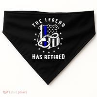 The Legend Has Retired Police Officer Gift Cop Funny Gift USA-Made Doggie Bandana thumb 0