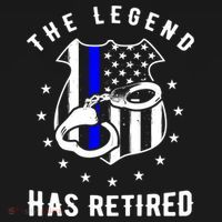 The Legend Has Retired Police Officer Gift Cop Funny Gift Backpack thumb 2