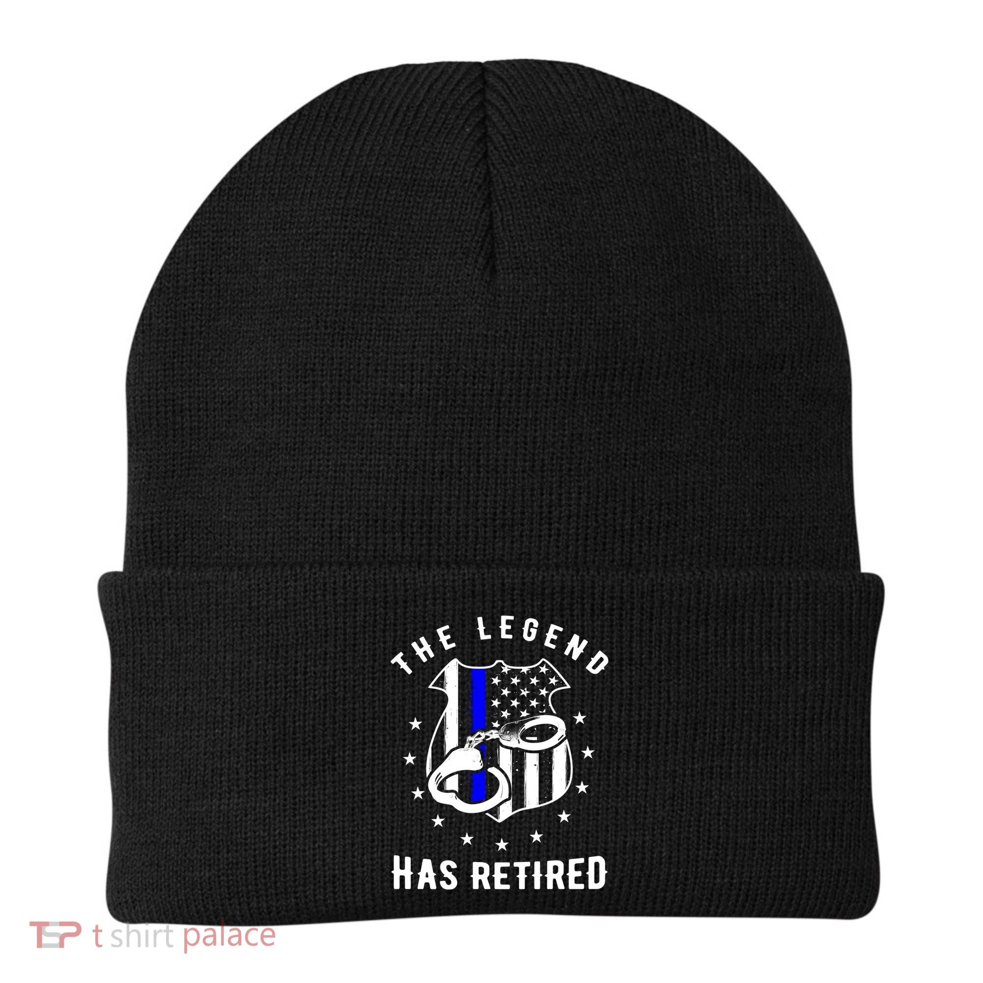 The Legend Has Retired Police Officer Gift Cop Funny Gift Beanie